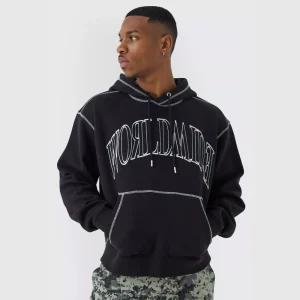 Plus Oversized Boxy Sleeveless Acid Wash Hoodie
