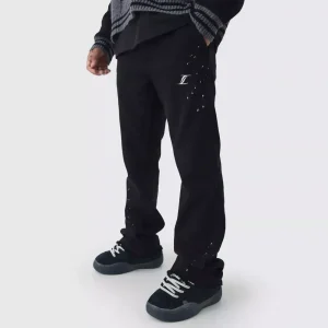Extreme Wide Leg Grunge Varsity Jogger