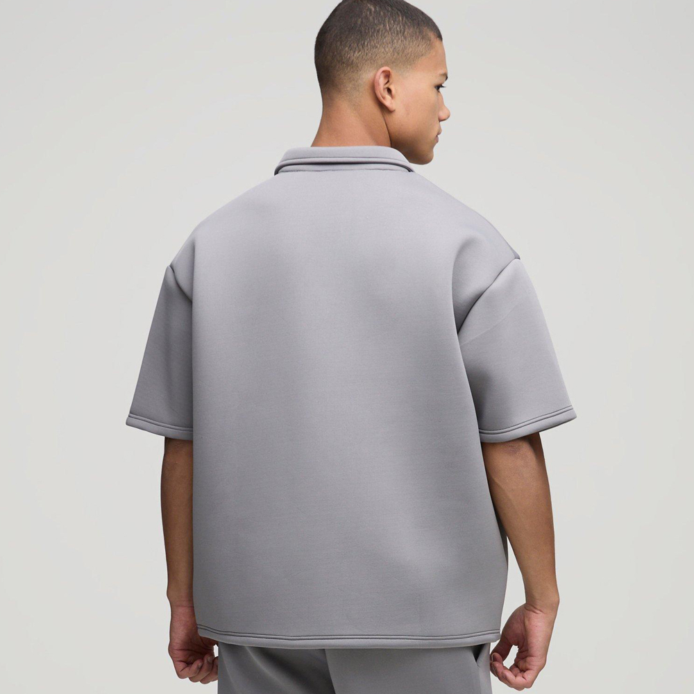 Oversized Boxy Pinstripe Revere Polo - Image 2