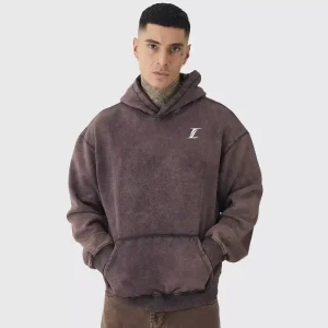 Oversized Star Applique BM Zip Through Hoodie