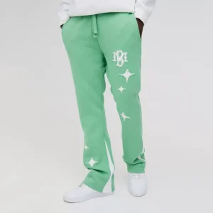 Regular Star Printed Varsity Gusset Jogger
