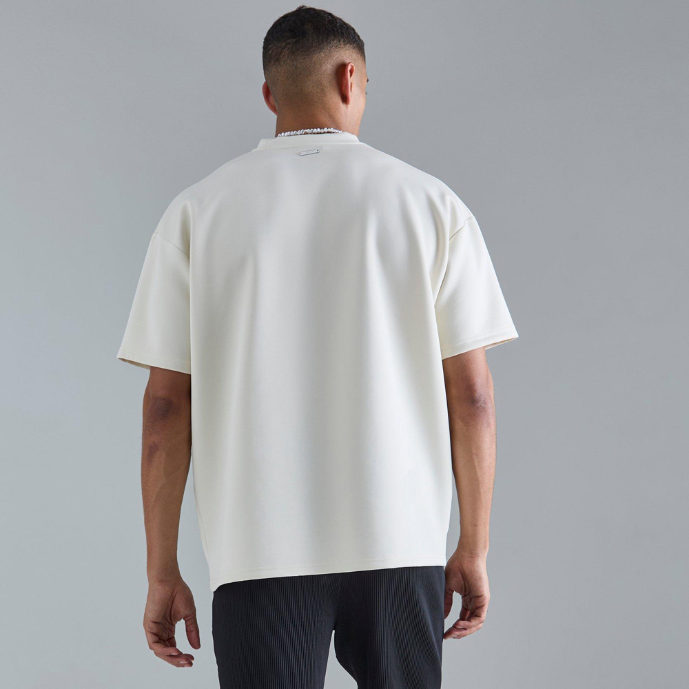 Oversized Boxy Half Sleeve Varsity T-Shirt - Image 2