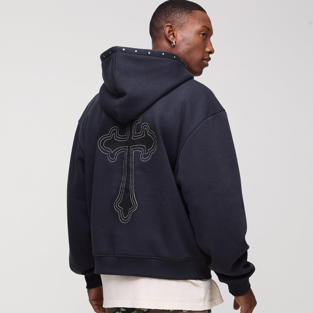 Oversized Link Park Washed License Hoodie - Image 2
